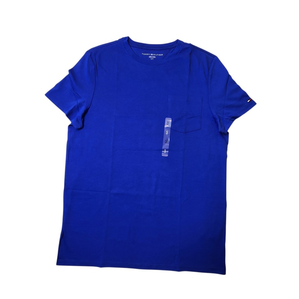 Tommy Hilfiger Men's Pocket T-shirt Short Sleeve Crewneck Blue Size S NWT OEM